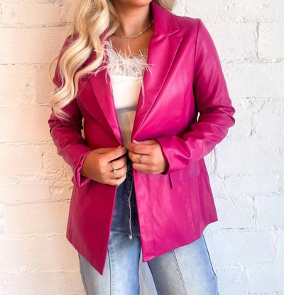 Le Lis That Look Vegan Blazer In Pink