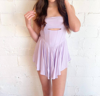 SKY TO MOON DON'T BURST MY BUBBLE ROMPER IN LAVENDER