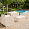 Crosley Furniture 4-piece Loveseat, Chairs And Coffee Table Cover Set