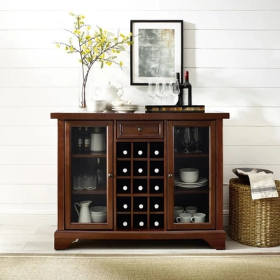 Crosley Furniture Cambridge Sliding Top Bar Cabinet