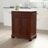 CROSLEY FURNITURE ALEXANDRIA MAHOGANY/WHITE GRANITE TOP PORTABLE KITCHEN ISLAND/CART