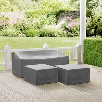Crosley Furniture 3 Pc Sectional Cover Set In Gray