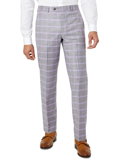 Sean John Mens Classic Fit Pattern Suit Pants In Grey