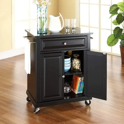 Crosley Furniture Compact Granite Top Kitchen Cart