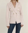 Dolce Cabo Faux Suede Double Breasted Blazer In Pale Pink In Pink