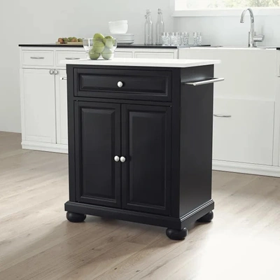 Crosley Furniture Alexandria Black/white Granite Top Portable Kitchen Island/cart