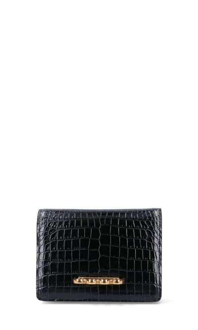 Alexander Mcqueen Black The Four Ring Leather Cross Body Bag