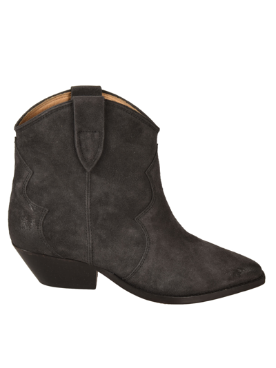 Isabel Marant Darizo Pointed Toe Ankle Boots In Anthracite
