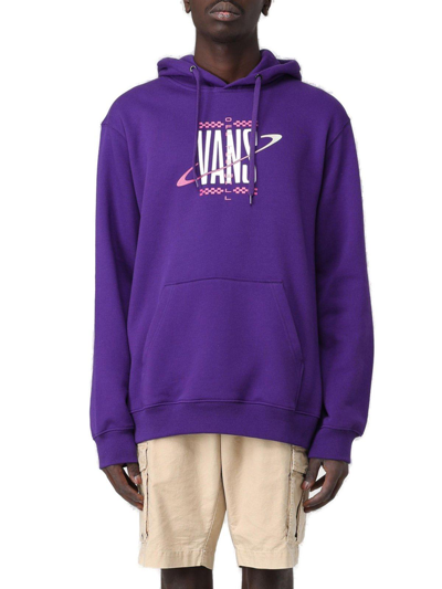 Vans Saturn Cotton Blend Graphic Hoodie In Purple