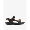 MARTINE ROSE X CLARKS MARTINE ROSE X CLARKS WOMEN'S BROWN TEXTILE CHUNKY-SOLE TEXTILE SANDALS