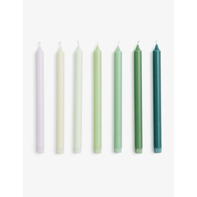 Hay Green Gradient Wax Candles Pack Of Seven