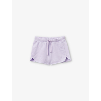 Benetton Babies'  Lilac Brand-embroidered Organic Cotton-jersey Shorts 18 Months - 6 Years