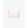 CHANTELLE CHANTELLE WOMEN'S CANDLELIGHT PEACH DAY TO NIGHT HALF-CUP STRETCH-LACE BRA