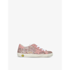 GOLDEN GOOSE GOLDEN GOOSE BOYS PINK KIDS SUPER STAR GLITTER-EMBELLISHED WOVEN LOW-TOP TRAINERS 6-9 YEARS