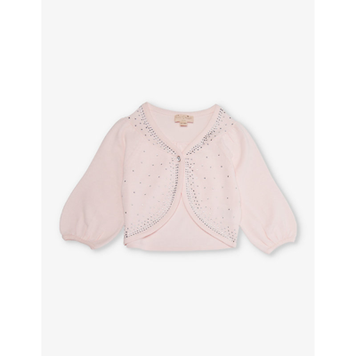 Tutu Du Monde Babies'  Pink Cloud Rhinestone-embellished Cotton Knitted Cardigan 3-24 Months