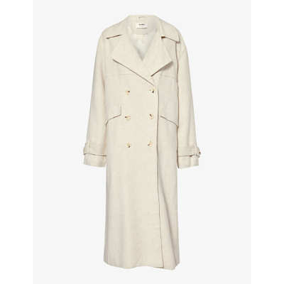 4th & Reckless Tanya Double-breasted Woven Coat In Cream