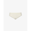 Calvin Klein Womens Ivory Invisibles Logo-print Stretch-cotton Briefs In Ivory