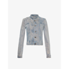 Y/PROJECT Y/PROJECT WOMEN'S VINTAGE PINK HOOK AND EYE FADED-WASH DENIM JACKET