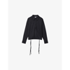 Reiss Navy Nadia Drawstring Rugby Shirt In Navy