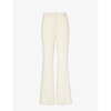 THEORY THEORY WOMENS RICE PRESSED-CREASE STRAIGHT-LEG ID-RISE CREPE TROUSERS