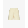 DAILY PAPER DAILY PAPER MEN'S ICING YELLOW ENZI SEERSUCKER-TEXTURE COTTON SHORTS