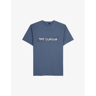 The Kooples Graphic-print Short-sleeve Cotton T-shirt In Dark Navy / Dark Navy