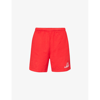 SPORTY AND RICH SPORTY & RICH WOMEN'S SPORTS RED PREP BRANDED-PRINT COTTON-JERSEY SHORTS