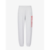 SPORTY AND RICH SPORTY & RICH WOMEN'S HEATHER GRAY WELLNESS BRANDED-PRINT COTTON-BLEND JOGGING BOTTOMS