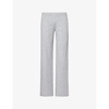 SKIN SKIN WOMENS HEATHER GREY SEXY WIDE-LEG MID-RISE ORGANIC COTTON-JERSEY TROUSERS