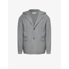 LOEWE LOEWE MEN'S GREY MELANGE NOTCHED-LAPEL RELAXED-FIT WOOL AND CASHMERE-BLEND JACKET
