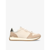 CARVELA CARVELA WOMEN'S TAUPE TRACK STAR LOGO-EMBELLISHED NYLON AND LEATHER LOW-TOP TRAINERS
