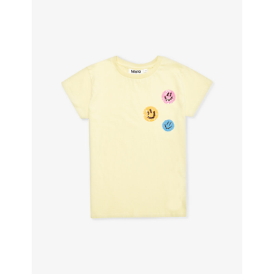 Molo Kids' Ranva Organic Cotton T-shirt In Yellow