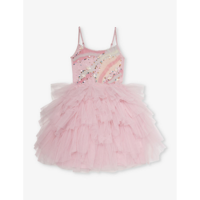 Tutu Du Monde Girls Fairy Floss Kids Bead-embellished Ruffle-trim Cotton Dress 2-11 Years