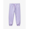 Benetton Girls Lilac Kids Brand-embroidered Elasticated-waist Organic-cotton Jogging Bottoms 18 Mont