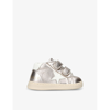 GOLDEN GOOSE GOLDEN GOOSE BOYS BRONZE KIDS JUNE STAR-EMBROIDERED LEATHER HIGH-TOP TRAINERS 6 MONTHS-5 YEARS