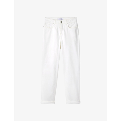 The White Company Womens White Brompton Organic Cotton Boyfriend Jeans