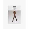 WOLFORD WOLFORD WOMEN'S BLACK/BLACK BRANDED-WAISTBAND HIGH-RISE STRETCH-WOVEN TIGHTS