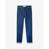 The White Company Womens Dark Indigo Brompton Organic Cotton Boyfriend Jeans In Dark Indigo