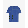 A-cold-wall* A Cold Wall Mens Volt Blue Intersect Logo-embroidered Cotton-jersey T-shirt In Volt Blue