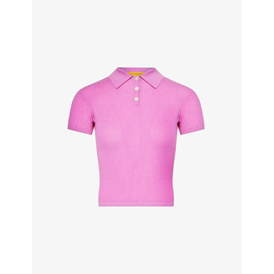 Guest In Residence Shrunken Polo Fuschia