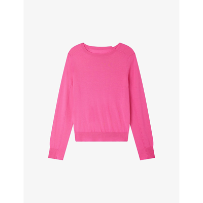 Soeur Womens Rose Australie Round-neck Merino-wool Jumper