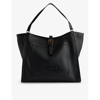 TOM FORD BRANDED-PATCH LEATHER TOTE BAG