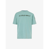 A-cold-wall* A Cold Wall Mens Faded Teal Overdye Logo-print Cotton-jersey T-shirt In Faded Teal
