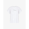 Victoria Beckham Womens White Text-print Organic Cotton-jersey T-shirt