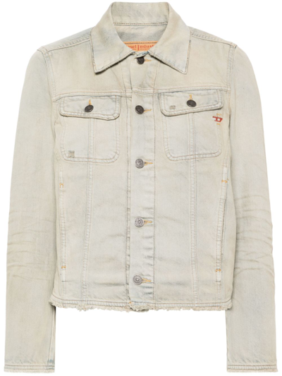 Diesel De-bonny-s1 Denim Jacket In Lavado Oscuro