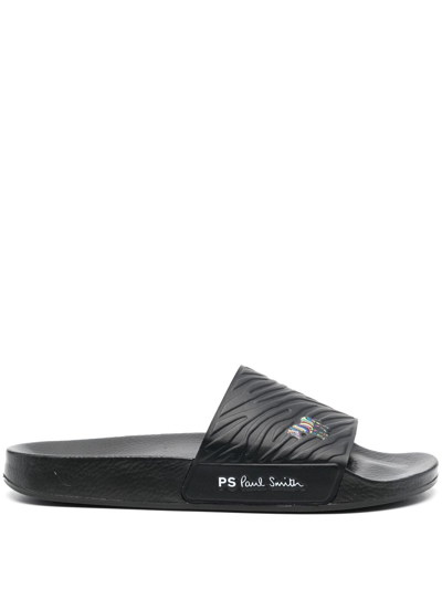 Ps By Paul Smith Zebra-logo Slides In Black