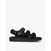 Ugg Mens Black Goldencoast Multi-strap Suede And Mesh-blend Flat Sandals In Black