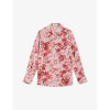 TED BAKER TED BAKER WOMEN'S RED SAADIEE DRAGON-PRINT SHIRT