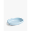 Hay Light Blue Barro Small Striped Terracotta Oval Dish