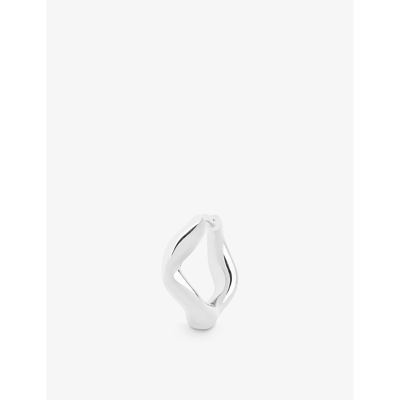 Maria Black Womens Silver Anil 8 Rhodium-plated Recycled Sterling-silver Huggie